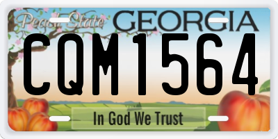 GA license plate CQM1564