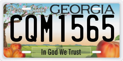 GA license plate CQM1565