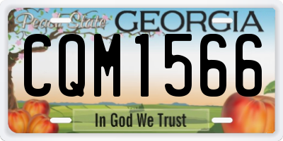 GA license plate CQM1566