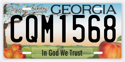 GA license plate CQM1568
