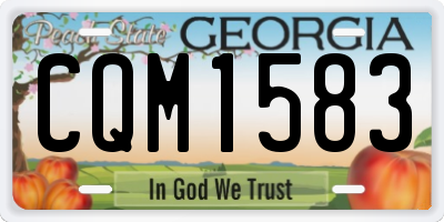 GA license plate CQM1583