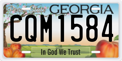 GA license plate CQM1584