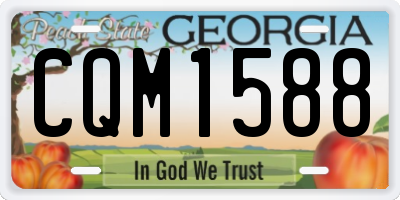 GA license plate CQM1588