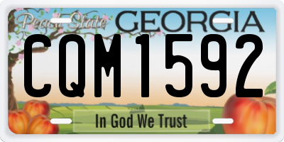 GA license plate CQM1592