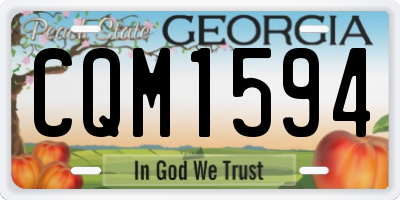 GA license plate CQM1594