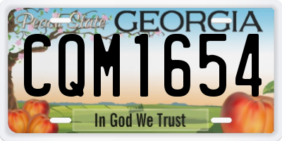 GA license plate CQM1654