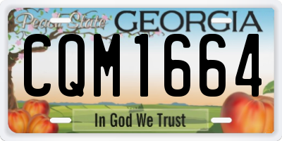 GA license plate CQM1664
