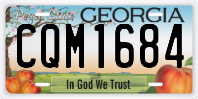 GA license plate CQM1684