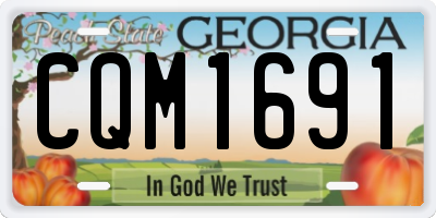 GA license plate CQM1691