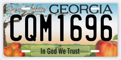 GA license plate CQM1696
