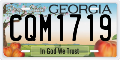 GA license plate CQM1719