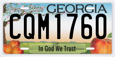 GA license plate CQM1760