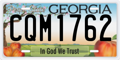 GA license plate CQM1762