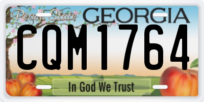 GA license plate CQM1764