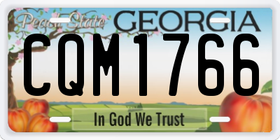 GA license plate CQM1766