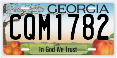 GA license plate CQM1782
