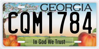 GA license plate CQM1784