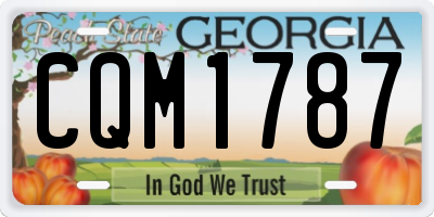 GA license plate CQM1787