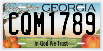 GA license plate CQM1789