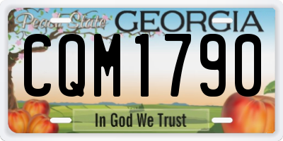 GA license plate CQM1790