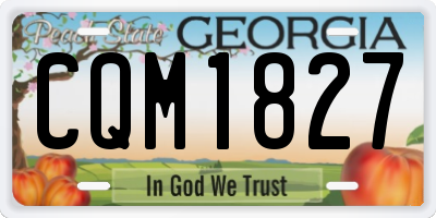 GA license plate CQM1827