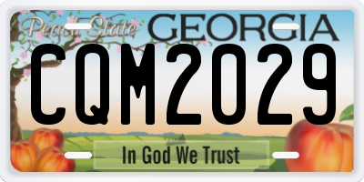 GA license plate CQM2029