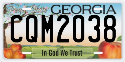 GA license plate CQM2038