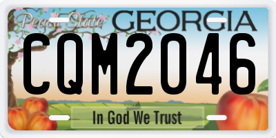 GA license plate CQM2046