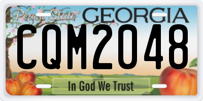 GA license plate CQM2048