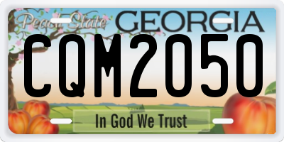 GA license plate CQM2050