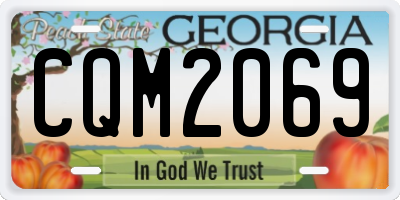 GA license plate CQM2069
