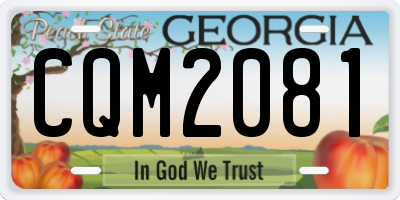 GA license plate CQM2081