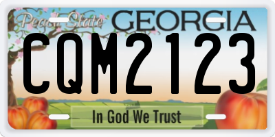 GA license plate CQM2123