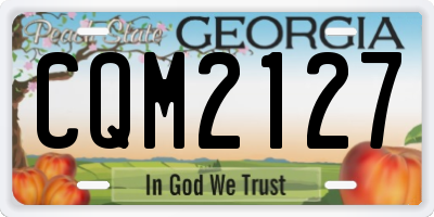 GA license plate CQM2127