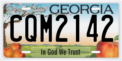 GA license plate CQM2142