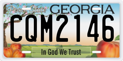 GA license plate CQM2146