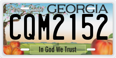 GA license plate CQM2152