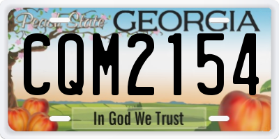 GA license plate CQM2154