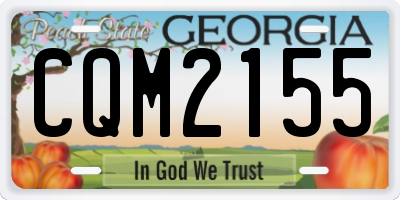 GA license plate CQM2155