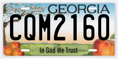 GA license plate CQM2160