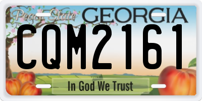 GA license plate CQM2161