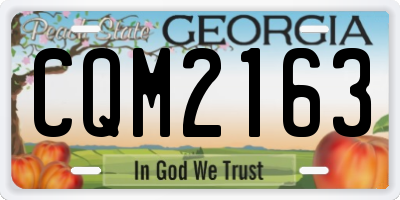 GA license plate CQM2163