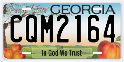 GA license plate CQM2164