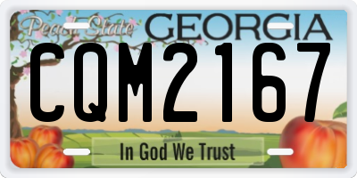 GA license plate CQM2167