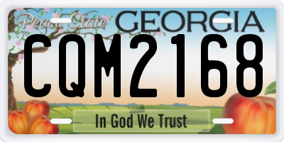GA license plate CQM2168