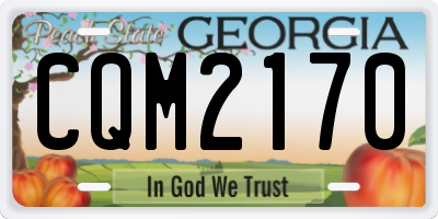 GA license plate CQM2170