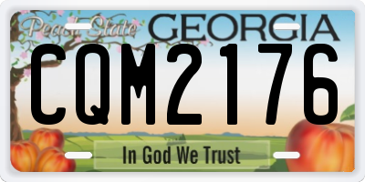 GA license plate CQM2176