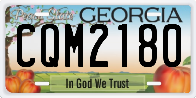 GA license plate CQM2180