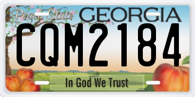 GA license plate CQM2184