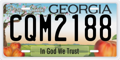 GA license plate CQM2188